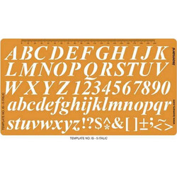 Isomars Στένσιλ Italics Γράμματα Αριθμοί & Σύμβολα