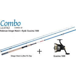 Robinson Stinger Match + Ryobi Ecusima 1000 Σετ Καλάμι Ψαρέματος για Εγγλέζικο Carbon Τρίσπαστο 4.2m με Μηχανισμό 10-25gr