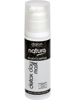 Dalon Natura Black Clay Κρεμώδης Μαύρη Μάσκα Προσώπου για Ενυδάτωση με Άνθρακα 150ml
