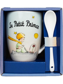 Enesco Κούπα με Κουταλάκι Le Petit Prince Planete Rose