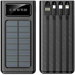 KLGO KP-96 Ηλιακό Power Bank 20000mAh με Θύρα USB-C Black