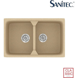 Sanitec Classic 318 Επικαθήμενος Νεροχύτης Γρανίτη Ματ Granite Cappuccino 78x51cm