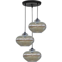 Heronia Lighting Κρεμαστό Φωτιστικό Οροφής Τρίφωτο E27 02-0341