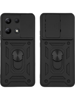 Sonique Ring Armor CamPro Back Cover Black (Xiaomi Redmi Note 13 Pro 4G / Poco M6 Pro 4G)