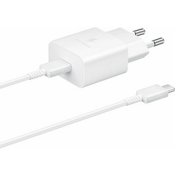 Samsung EP-T1510 Φορτιστής με Καλώδιο USB-C με Θύρα USB-A 15W Power Delivery White