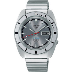 Seiko Ανδρικό Ρολόι Αυτόματο με Ασημί Μεταλλικό Μπρασελέ SRPL03K1