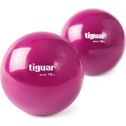 Tiguar Heavy Ball 2x PHB010 Μπάλα Ενδυνάμωσης Χεριού 11cm, 1kg σε Μωβ Χρώμα