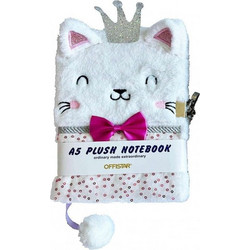 Λούτρινο Ημερολόγιο με Κλειδαριά Γάτα με Κορώνα A5 (17219612)