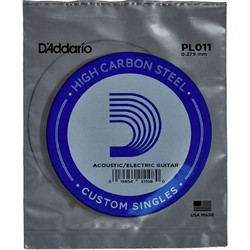 D'Addario PL011 Χορδή Ηλεκτρικής / Ακουστικής Κιθάρας Plain Steel 11"