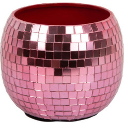 Present Time Disco Mirror Κασπώ Μεταλλικό Ροζ Φ18x15cm PT4224PI