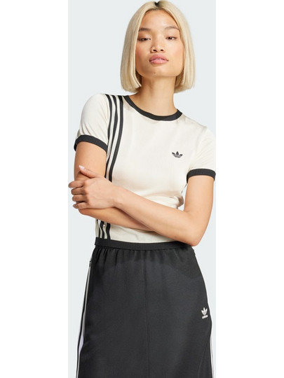 Knitted 3-Stripes Short Tee