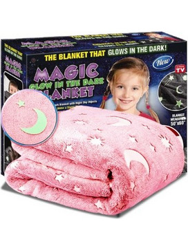 Παιδική Μαγικη Fleece Κουβέρτα που Φωσφορίζει Magic Blanket 150x180cm Pink