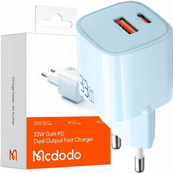 Mcdodo CH-0154 Φορτιστής Χωρίς Καλώδιο με Θύρα USB-A & USB-C 33W Power Delivery Blue