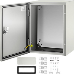 Ατσάλινο περίβλημα VEVOR NEMA, 16 x 12 x 8 '' NEMA 4X Steel Electrical Box, IP66 Waterproof & Dustproof, Ηλεκτρικό κουτί σύνδεσης εξωτερικού/εσωτερικού χώρου, με πλάκα τοποθέτησης