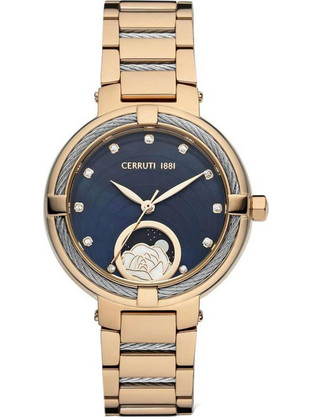 Cerruti Gardena Γυναικείο Ρολόι με Ροζ Χρυσό Μεταλλικό Μπρασελέ CIWLH2205902
