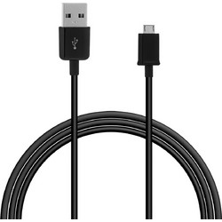 Samsung Γνήσιο καλώδιο φόρτισης MICROUSB 2A 1.0μ - ΜΑΥΡΟ - BULK - ECB-DU5ABE