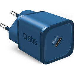 SBS Ultra-Fast Φορτιστής Χωρίς Καλώδιο με Θύρα USB-C 20W Power Delivery Blue