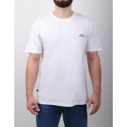 KAYAK T-SHIRT ΚΟΝΤΟΜΑΝΙΚΟ ΜΕ ΛΑΙΜΟΚΟΨΗ ΛΕΥΚΟ ΚΑΙ ΚΕΝΤΗΜΕΝΟ LOGO ΣΤΟ ΣΤΗΘΟΣ REGULAR FIT
