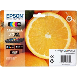 Epson 33XL B/C/M/Y/PBK Πακέτο 5 Μελανιών Εκτυπωτή Inkjet C13T335740