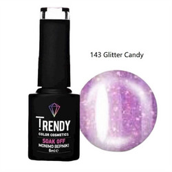 Trendy Soak Off 143 Candy Glitter Ημιμόνιμο Βερνίκι Νυχιών 6ml