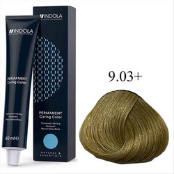 Indola Permanent Caring Color 9.03+ Ξανθό Πολύ Ανοιχτό Φυσικό Χρυσό Έντονο Μόνιμη Βαφή Μαλλιών 60ml