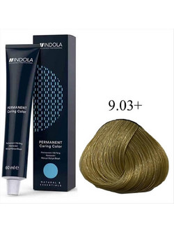 Indola Permanent Caring Color 9.03+ Ξανθό Πολύ Ανοιχτό Φυσικό Χρυσό Έντονο Μόνιμη Βαφή Μαλλιών 60ml