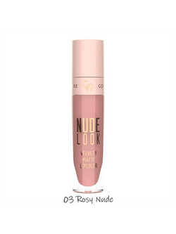 Golden Rose Nude Look Velvety Matte 03 Rosy Nude Liquid Κραγιόν 5.5ml