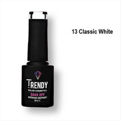 Trendy Soak Off 13 Classic White Ημιμόνιμο Βερνίκι Νυχιών 6ml