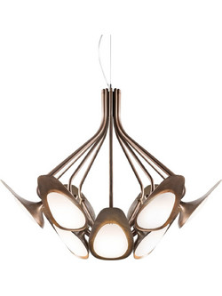 Πολυέλαιος Peacock με 12 LED Panel (Οξειδωμένος Μπρούτζος) - Kundalini Mpn: 080250T