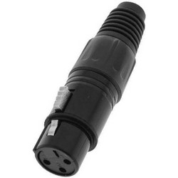 Θηλυκό Βύσμα XLR Female 3 PIN CANNON DMX High Quality Μαύρο 51189