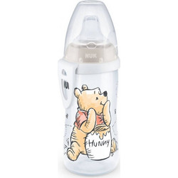 Nuk First Choice+ Πλαστικό Μπιμπερό με Θηλή Σιλικόνης κατά των Κολικών 0-6m Disney Winnie The Pooh Grey 300ml