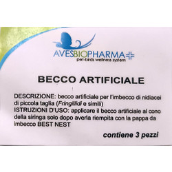 AvesBioPharma Becco Artificiale - Πλαστικές Μύτες Ταΐσματος - 3 τεμ