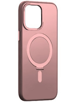 MLK+ Semiclear Magnetic Hard Stand Case για Apple iPhone 13 Pro - Ροζ