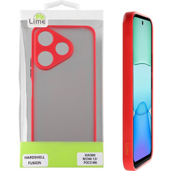 Lime Successories Lime Θηκη Xiaomi Redmi 13/ Poco M6 4G 6,79'' Hardshell Fusion Full Camera Protection Red With Black KEYS