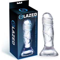 LateToBed Glazed Material Ρεαλιστικό Dildo με Βεντούζα 12.3cm Clear