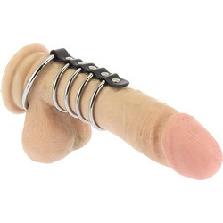 Rimba Adjustable Penis Tube R7444 Ρυθμιζόμενα Δαχτυλίδι Πέους Μεταλλικό Μαύρο Ασημί