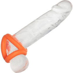 CalExotics Alpha Tri-Ring Ελαστικό Δαχτυλίδι Πέους Σιλικόνης Πορτοκαλί