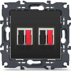 Πρίζα Ηχείων Διπλή Χωνευτή Prime 1000113605 36-230VAC Anthracite Aca
