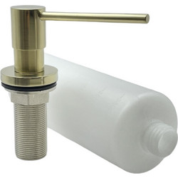 NARON NR8005 Εντοιχιζόμενο Dispenser Σαπουνιού Κουζίνας Μεταλλικό 350ml Brushed Gold