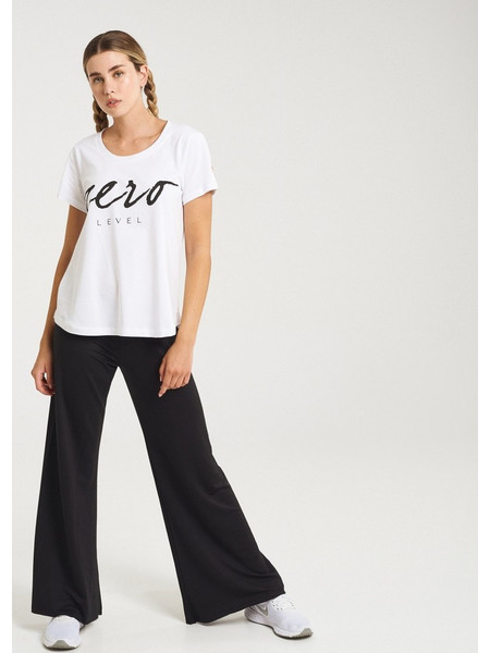 Zero Level Shodo Γυναικείο T-shirt Pure White με Στάμπα (001-100015WH)