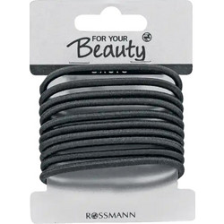 For Your Beauty Hair Rubber Steffi 31 BLACK 10pcs