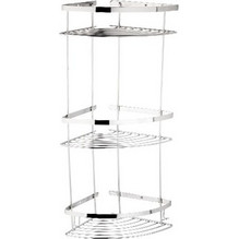 Ραφιέρα TEMA Τριπλή Γωνιακή Βαρέως Τύπου 18x18cm Inox 74053