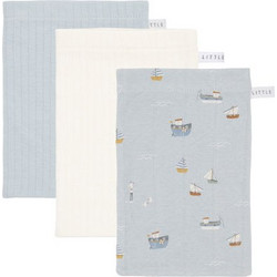 Little Dutch Σετ 3 πανάκια μπάνιου Sailors Bay Blue/Pure Soft White/Pure Soft Blue