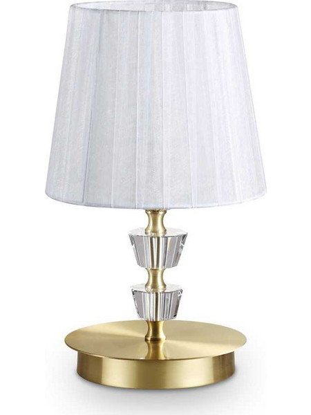 Ideal Lux 197753 Πορτατίφ E14 Λευκό Χρυσό Φ18xΥ30cm