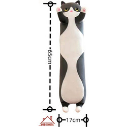 Διακοσμητική Λούτρινη Γάτα Πολύχρωμη 17x65cm ForHome 809045 - For Home