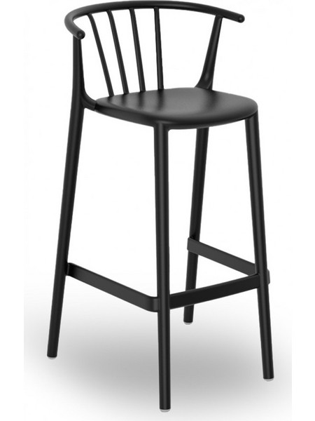 Woody σκαμπό bar Black 52,5x50x98,5(75,5)cm