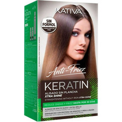 Kativa Alisado Anti-Frizz Xtra Kit Σετ Ισιωτικής Θεραπείας Μαλλιών Κερατίνης για Φριζάρισμα