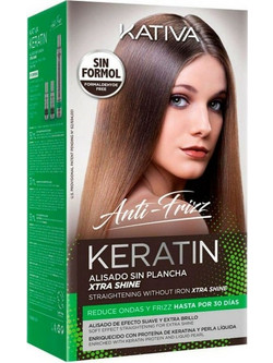 Kativa Alisado Anti-Frizz Xtra Kit Σετ Ισιωτικής Θεραπείας Μαλλιών Κερατίνης για Φριζάρισμα