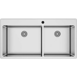 Excel Victoria MAS212 Ένθετος Νεροχύτης Inox Σατινέ 97x50.5cm