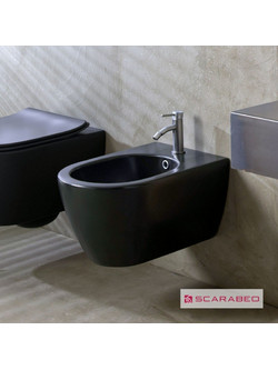 Μπιντέ Κρεμαστός Scarabeo Moon 5521-401 Ardesia Μαύρο Ματ 36x50,5cm 502-5521-401